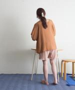 twist cotton rib strech　イージーショートパンツ