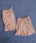 twist cotton rib strech　イージーショートパンツ