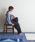 twist cotton rib strech　イージーパンツ