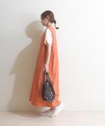 リネンコットン　サイドポケット2WAYワンピース