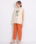 【ラストワン！】】organic cotton print プリントタンクトップ(ペイント)