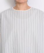 organic cotton sripe パイピングフレンチプルオーバー