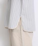 organic cotton sripe パイピングフレンチプルオーバー