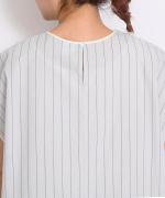 organic cotton sripe パイピングフレンチプルオーバー