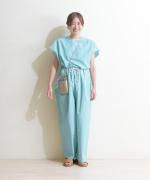 organic cotton sripe パイピングフレンチプルオーバー