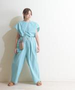 organic cotton sripe パイピングフレンチプルオーバー