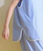 organic cotton sripe パイピングフレンチプルオーバー