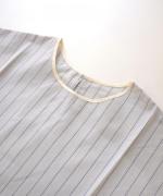 organic cotton sripe パイピングフレンチプルオーバー