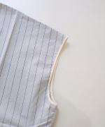 organic cotton sripe パイピングフレンチプルオーバー