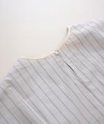 organic cotton sripe パイピングフレンチプルオーバー