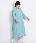 organic cotton sripe 2WAYワンピース