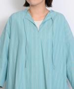 organic cotton sripe 2WAYワンピース