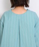 organic cotton sripe 2WAYワンピース