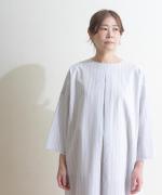 organic cotton sripe 2WAYワンピース