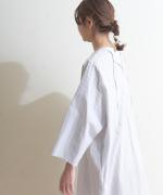 organic cotton sripe 2WAYワンピース