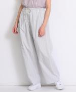 【ラストワン！】organic cotton sripe タックイージーパンツ