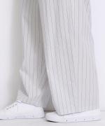 【ラストワン！】organic cotton sripe タックイージーパンツ