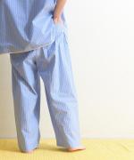 【ラストワン！】organic cotton sripe タックイージーパンツ