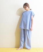【ラストワン！】organic cotton sripe タックイージーパンツ