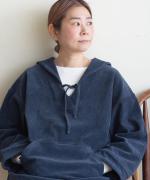 brushed easy corduroy　セーラーカラープルオーバー