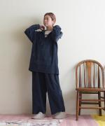 brushed easy corduroy　セーラーカラープルオーバー