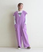 brushed easy corduroy　ワイドオールインワン