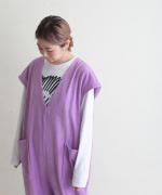 brushed easy corduroy　ワイドオールインワン