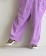brushed easy corduroy　ワイドオールインワン