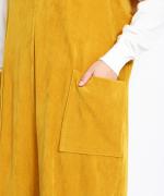 brushed easy corduroy　ワイドオールインワン
