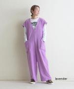 brushed easy corduroy　ワイドオールインワン
