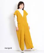 brushed easy corduroy　ワイドオールインワン