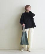 clean&soft knit　切替プルオーバー