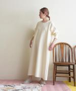 clean&soft knit　ステッチロングワンピース
