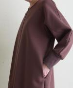 clean&soft knit　ステッチロングワンピース