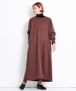 clean&soft knit　ステッチロングワンピース