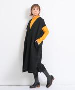 washable wool cotton　ワンピース