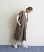 washable wool cotton　ワンピース