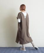 washable wool cotton　ワンピース