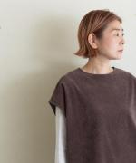 brushed easy corduroy　ベストプルオーバー
