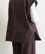 brushed easy corduroy　ベストプルオーバー