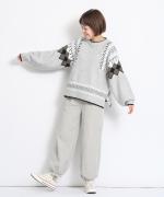 brushed easy corduroy　裾ギャザーパンツ