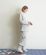 brushed easy corduroy　裾ギャザーパンツ