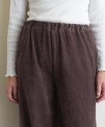 brushed easy corduroy　裾ギャザーパンツ
