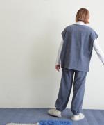 brushed easy corduroy　裾ギャザーパンツ