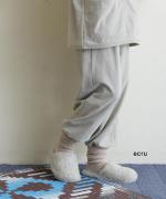 brushed easy corduroy　裾ギャザーパンツ