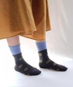色の輪郭　ショートソックス(ドット)